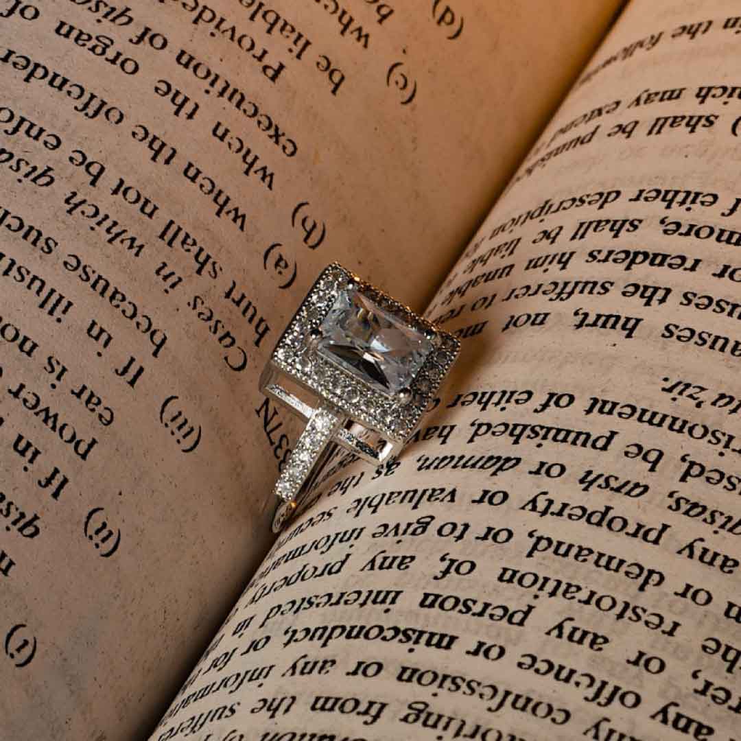 Crystal Cubic Ring