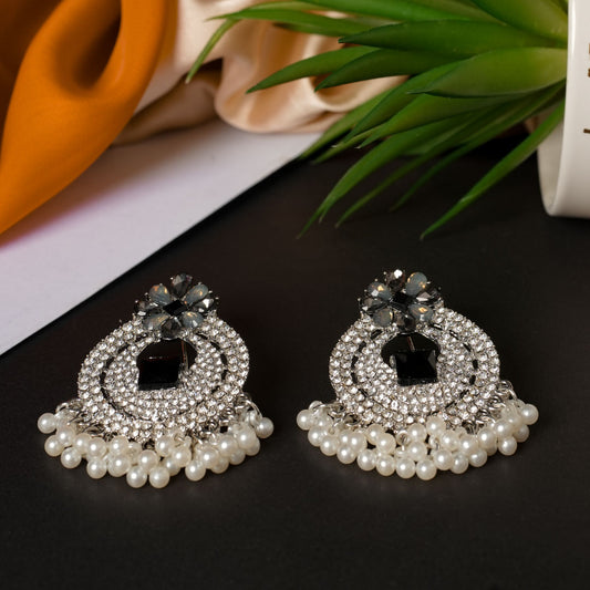 Cubic Pearl Earrings