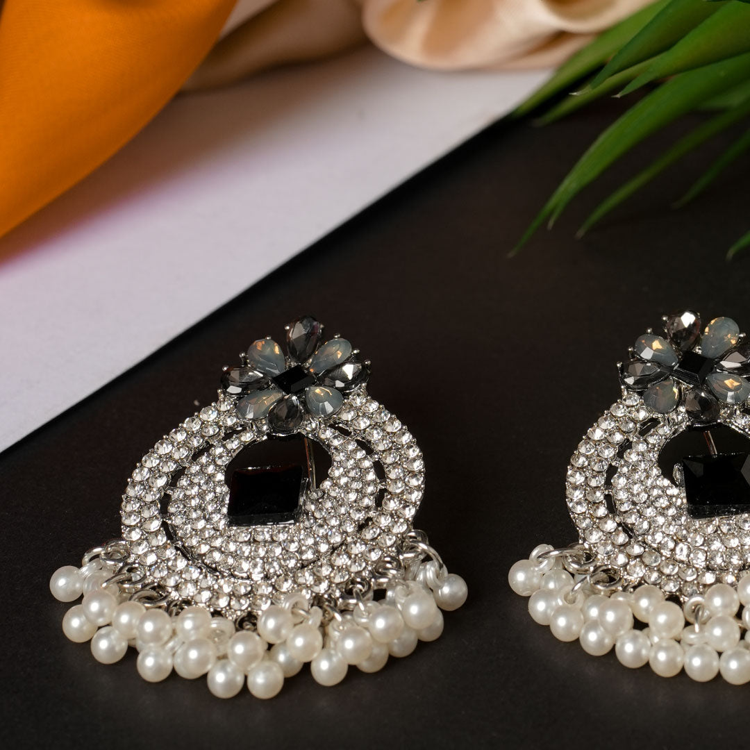 Cubic Pearl Earrings