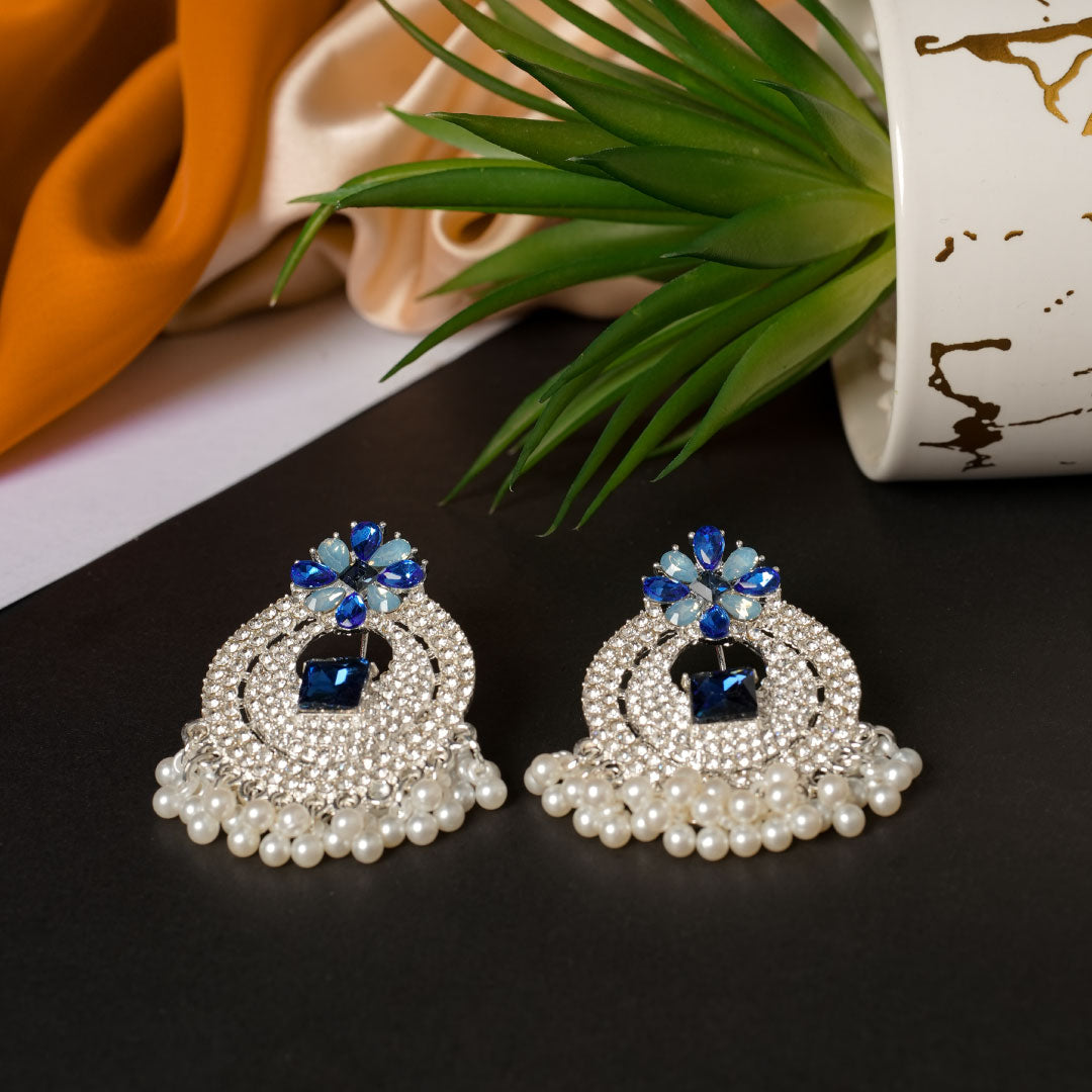 Cubic Pearl Earrings