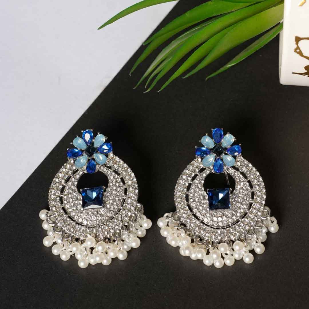 Cubic Pearl Earrings
