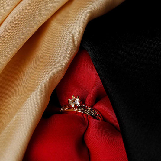 Golden Crystal Ring
