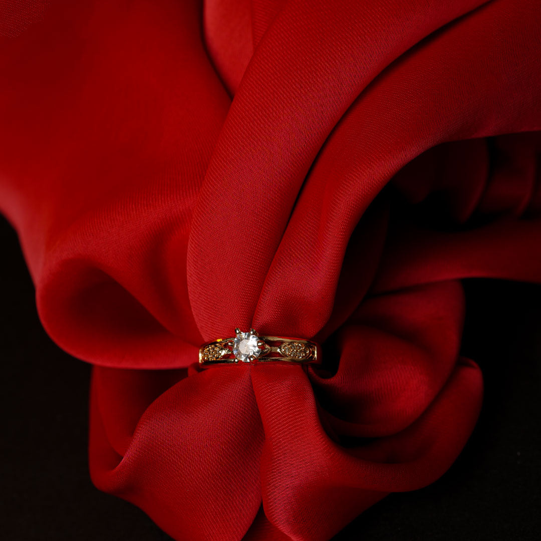 Golden Crystal Ring