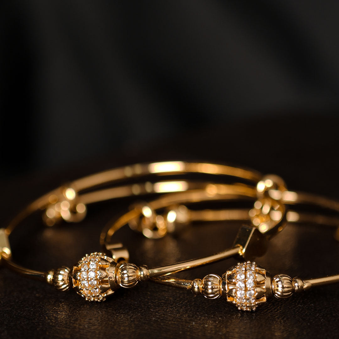 Golden Adjustable Bangles style 2