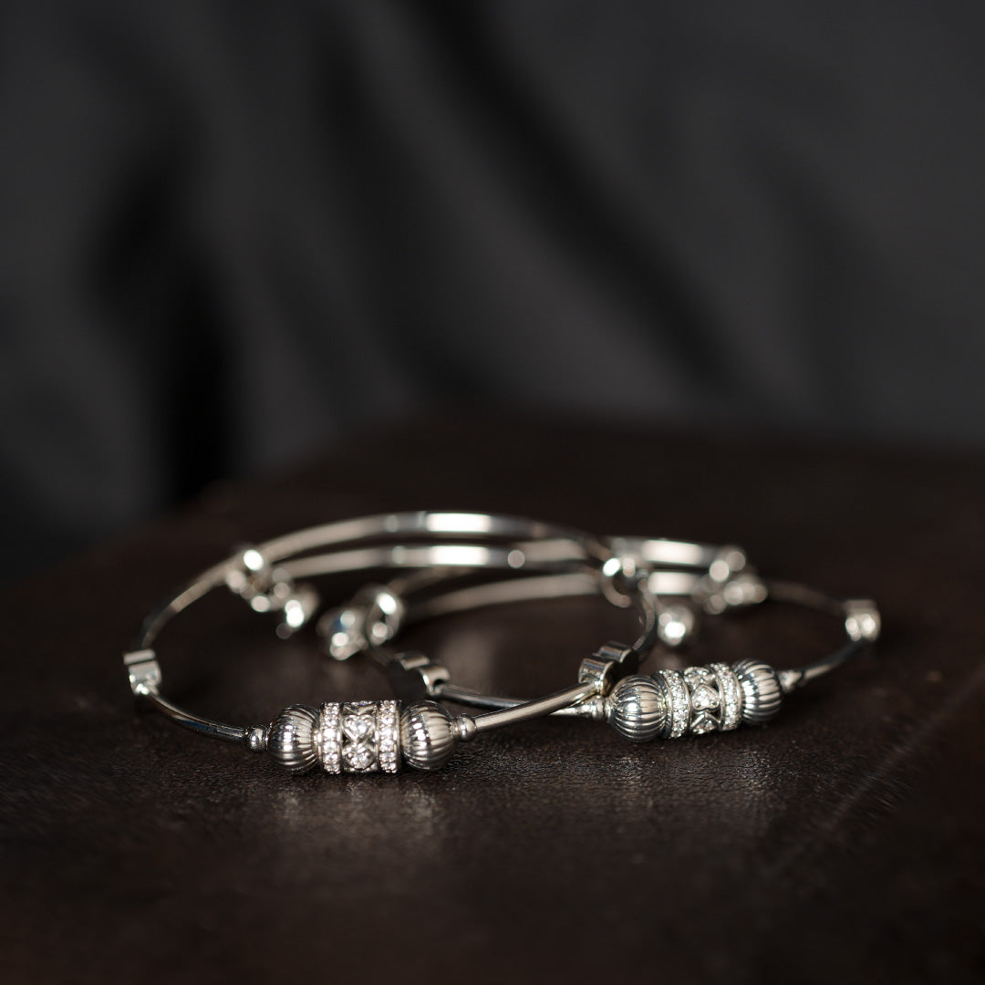 Silver Adjustable Bangles